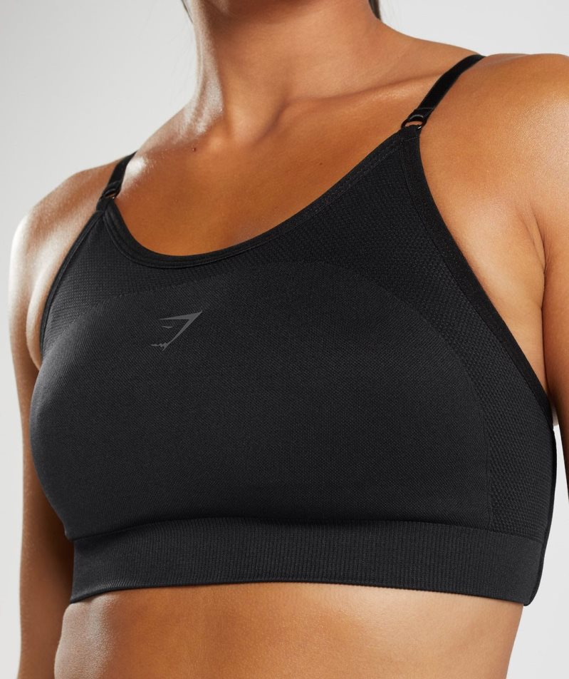 Women's Gymshark Flex Strappy Sports Bra Black | CA 0DAN56